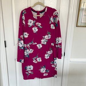 Joules Fuscia Pink Floral Dress
